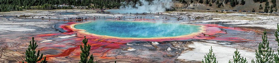  World Famous Grand Prismatic Spring in Yellowstone National Par Photograph by Alex Grichenko