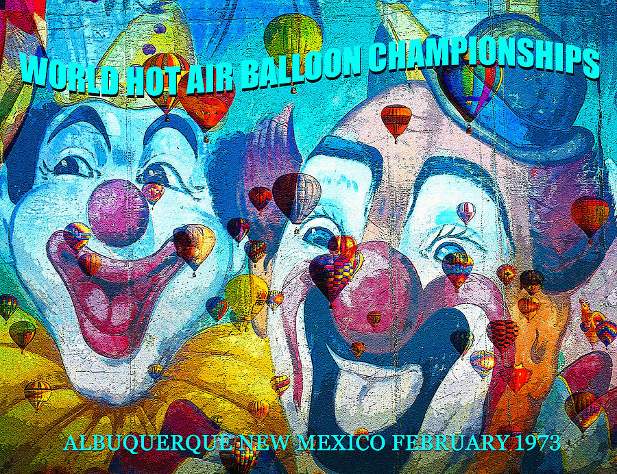 World Hot Air Balloon Championships 1973 poster  Mixed Media by David Lee Thompson