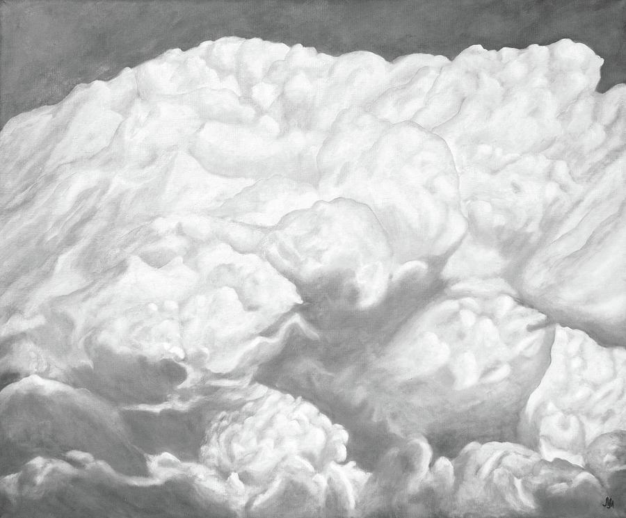 Clouds Painting - World Of Animals In The Clouds. Black And White. Cloud Series. by SurfArtTango Marina Lisovaya Clouds Painting - World Of Animals In The Clouds. Black And White. Cloud Series. by SurfArtTango Marina Lisovaya