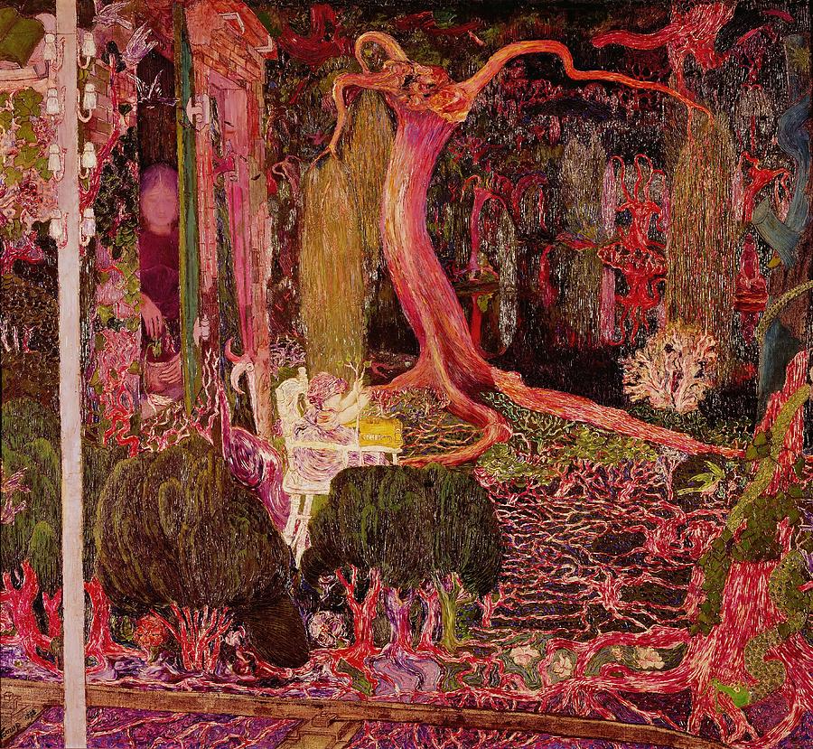 World of Youth,1892 Canvas. Painting by Jan Toorop -1858-1928-