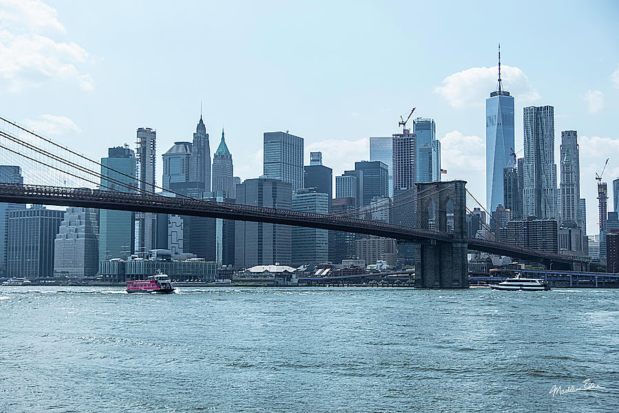 World Trade Center Through The Brooklyn Bridge  Photograph by Madeline Ellis