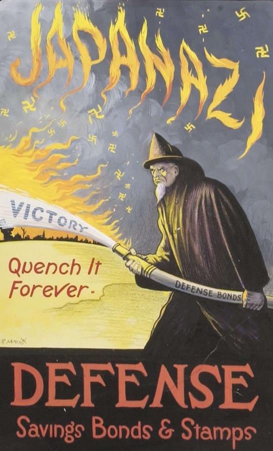 World War Ii Era Propaganda Poster Original Artwork Defeat Japan