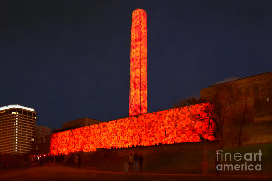 World War One Museum and Memorial Poppy Display Photograph by Catherine Sherman