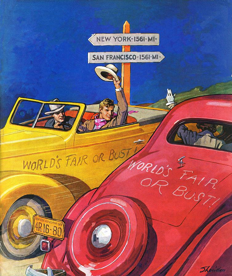 Worlds Fair Or Bust Drawing by John E. Sheridan