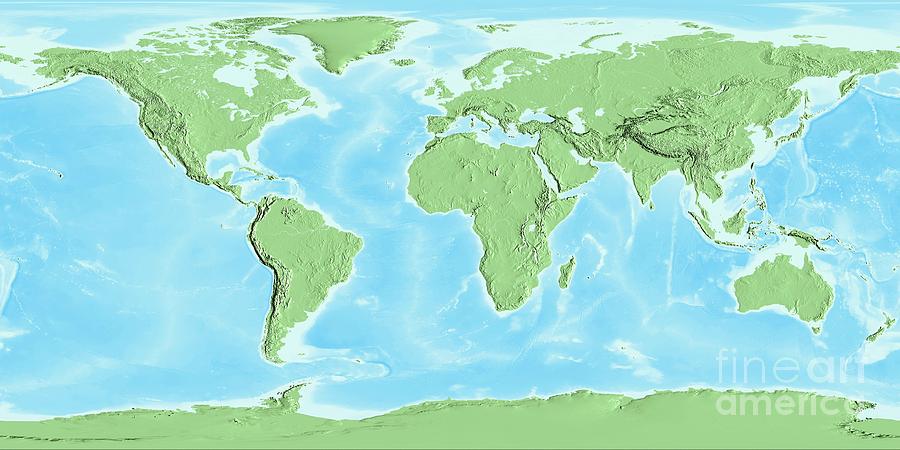 World's Land And Oceans Photograph by Nasa/gsfc Svs/science Photo ...