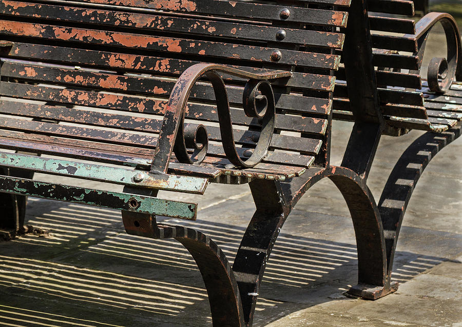 Worn Benches Photograph by Jean Noren