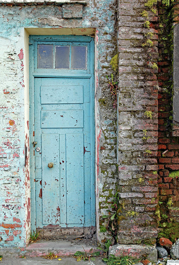 Worn Blue Bricks Photograph by Jennifer Robin