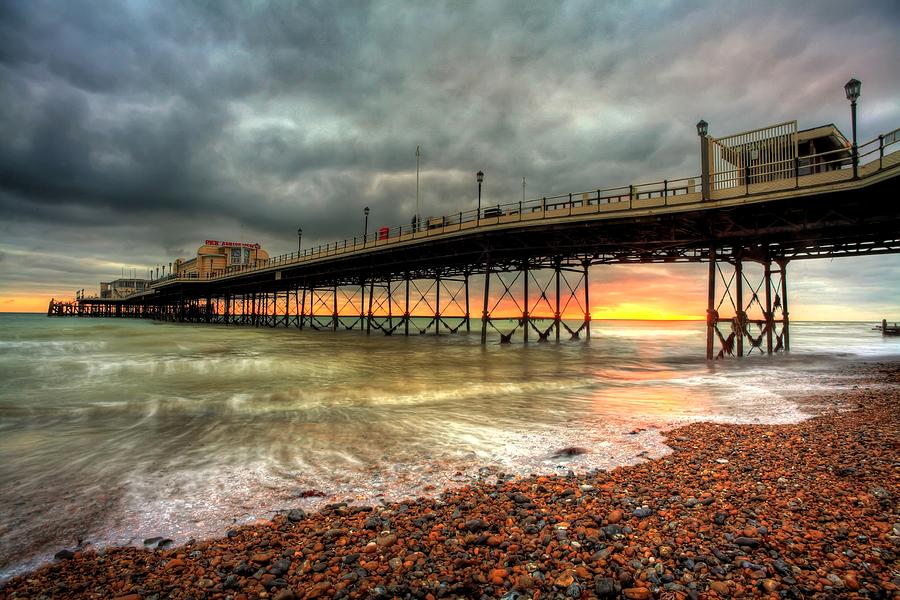 Worthing Pier Sunset Photograph by Tim Stocker Photography
