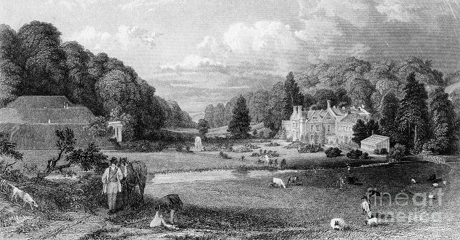 Wotton House, Surrey, 19th Drawing by Print Collector