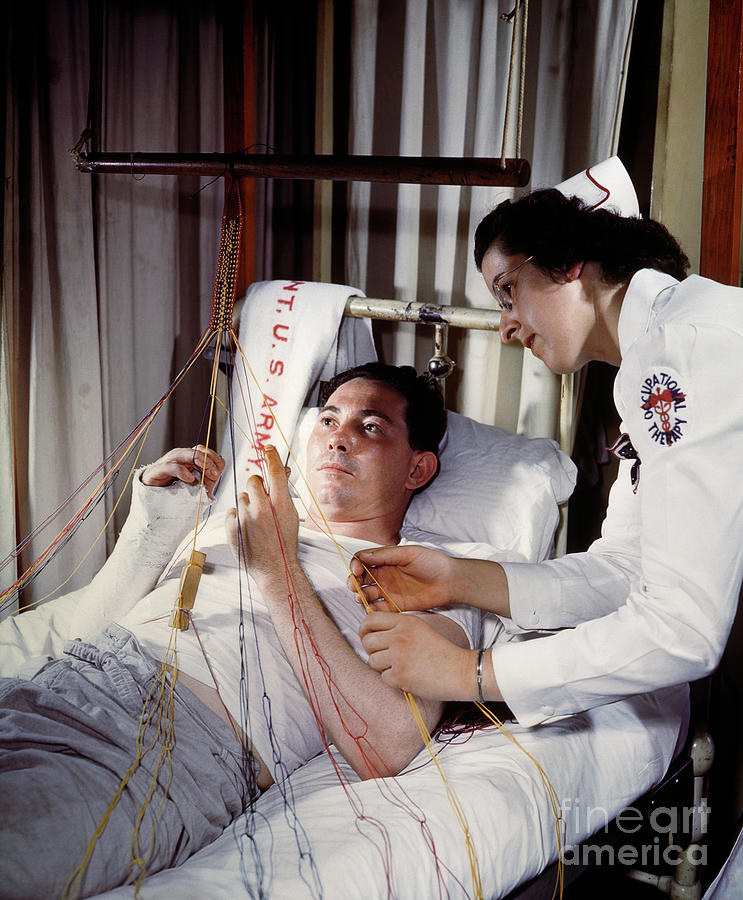 Wounded Convalesing At Walter Reed Photograph by Bettmann