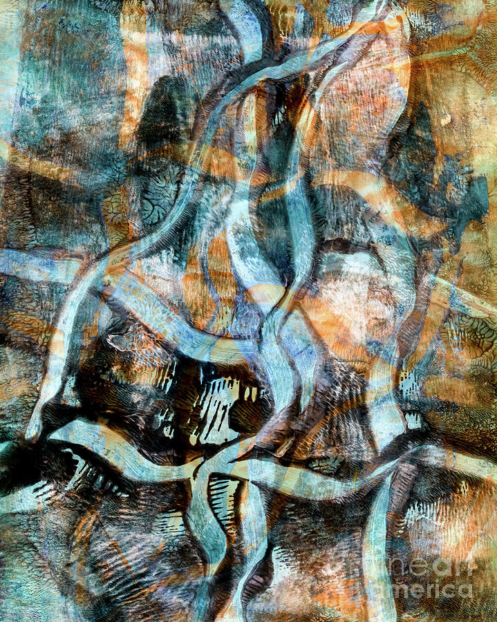 Abstract Painting - Woven Abstract by Laura L Leatherwood Abstract Painting - Woven Abstract by Laura L Leatherwood