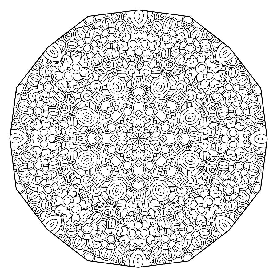 Juvenile Drawing - Wow Mandala by Kathy G. Ahrens