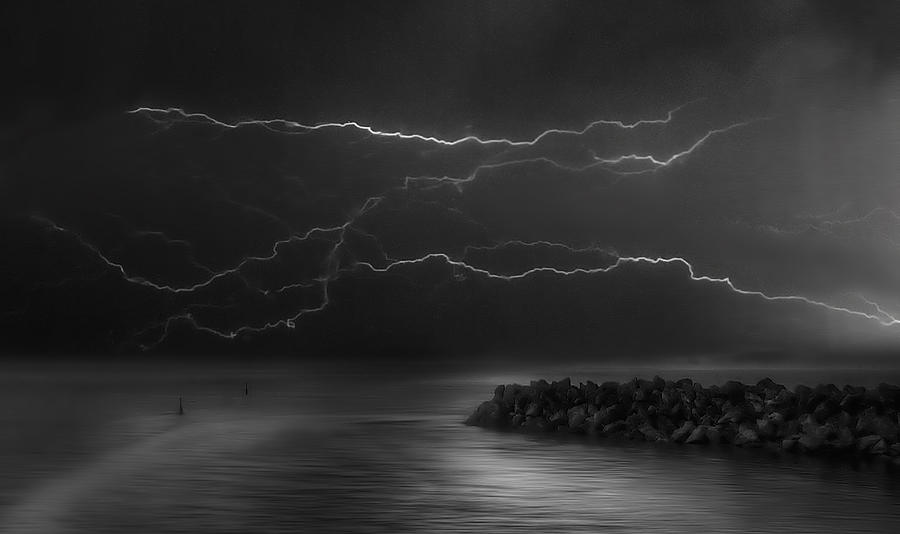 Landscape Photograph - Wrapped In A Smooth Lightning by Yvette Depaepe