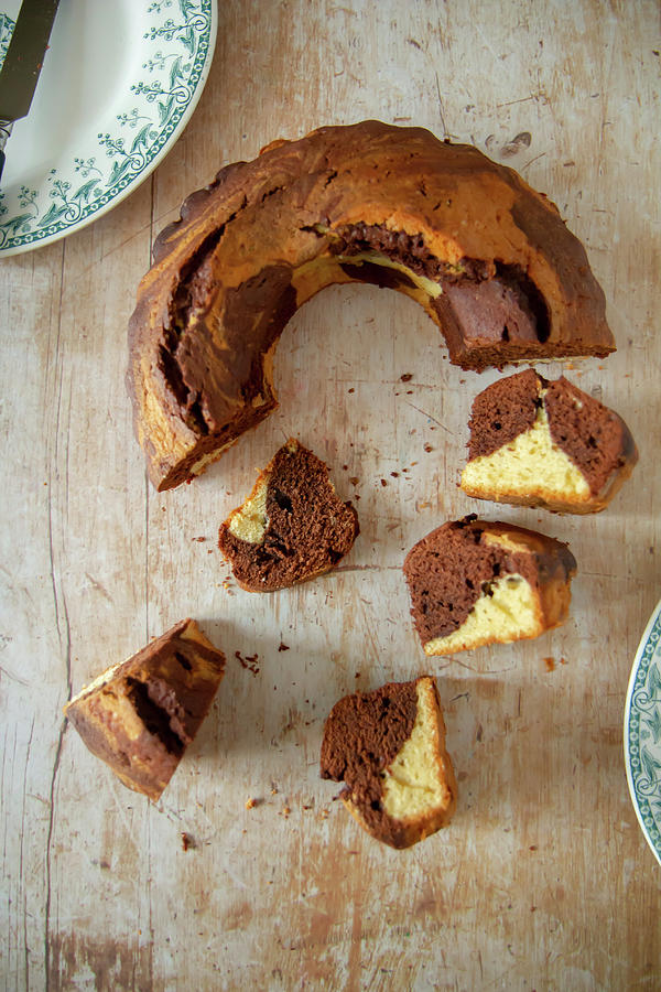 Wreath-shaped Marble Cake Photograph by Patricia Miceli