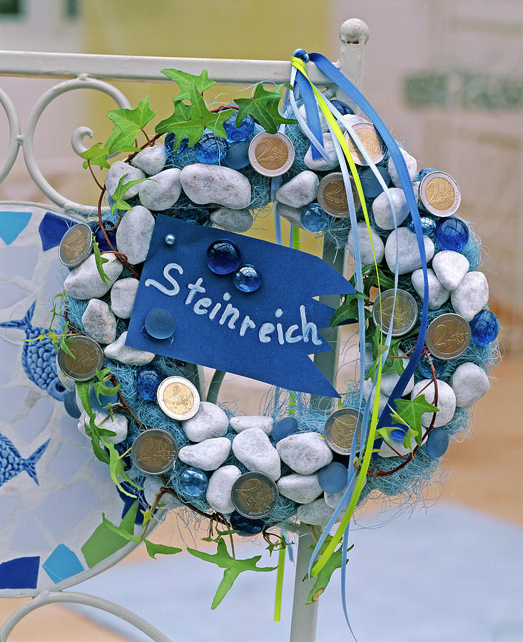 Wreath With Money And Stones Photograph by Friedrich Strauss