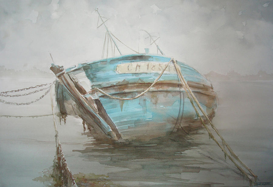 Wreck at Camaret Painting by Thierry Seurre - Fine Art America