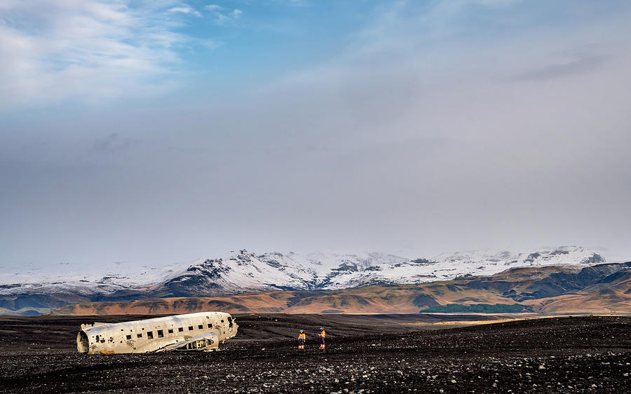 Iceland Photograph - Wreck Inspection by Framing Places Iceland Photograph - Wreck Inspection by Framing Places