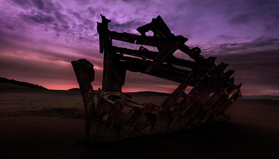 Wreck of Peter Iredale II Photograph by John Poon