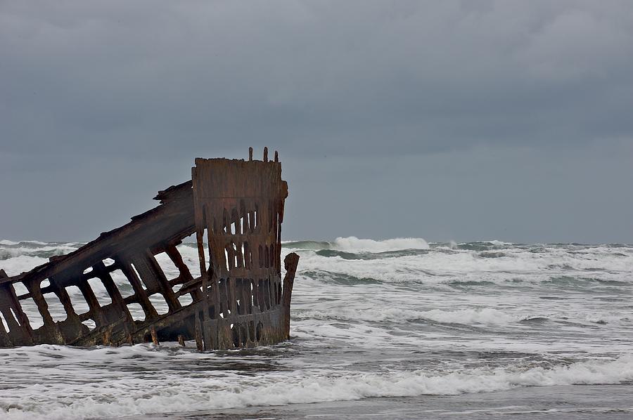 Wreck on Orgeon Coast Photograph by Mark Duehmig