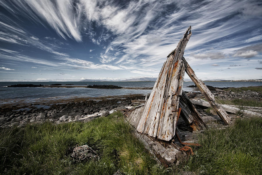 Landscape Photograph - Wreck by orsteinn H. Ingibergsson