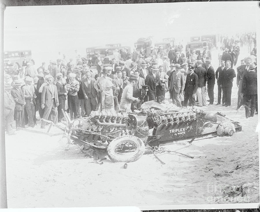 Wreckage Of Race Car After Killing Lee Photograph by Bettmann