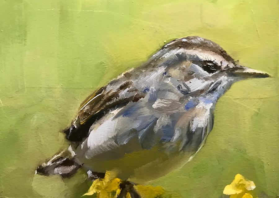 Wren Golden Rod Painting By Gary Bruton Pixels