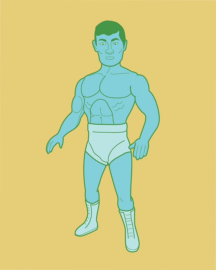 Sports Drawing - Wrestler by CSA Images