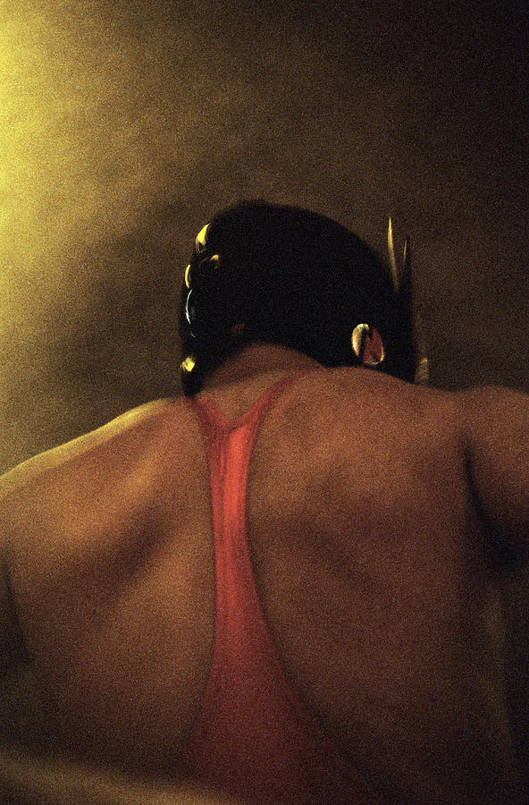 Wrestler Wearing Mask, Rear View Photograph by Paul Taylor