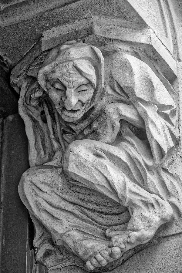 Wretched Old Woman Gargoyle Photograph by Garry Gay