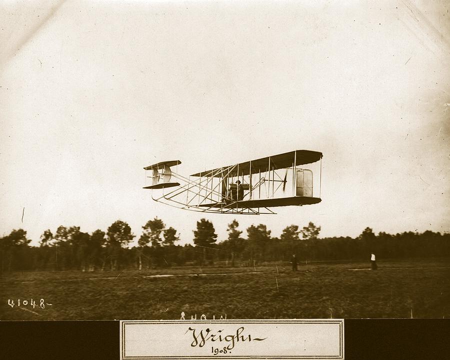 Wright Biplane Photograph by Hulton Archive