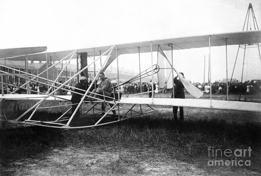 Airplane Photograph - Wright Military Flyer by Library Of Congress/science Photo Library