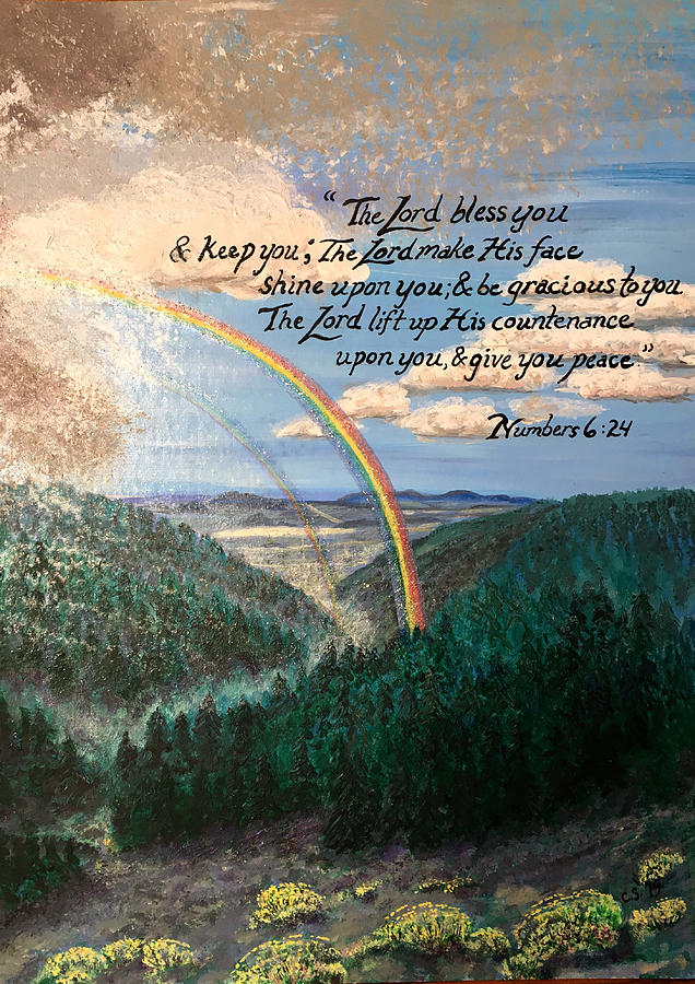 Wrightwood Rainbow Blessing Painting by Catherine Saldana