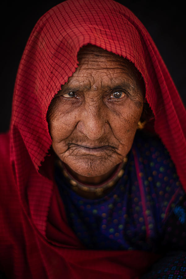 Portrait Photograph - Wrinkles by Vivek Kalla