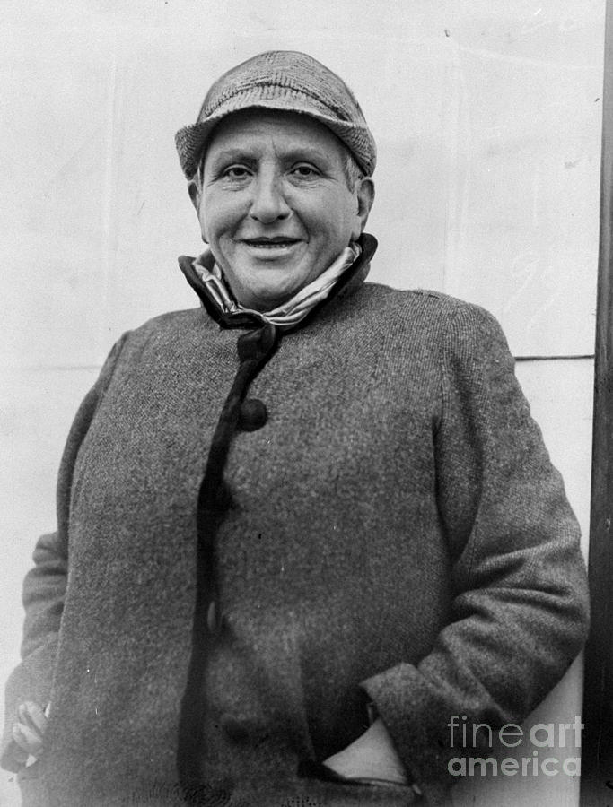 Writer Gertrude Stein Is Shown Aboard Photograph by New York Daily News Archive