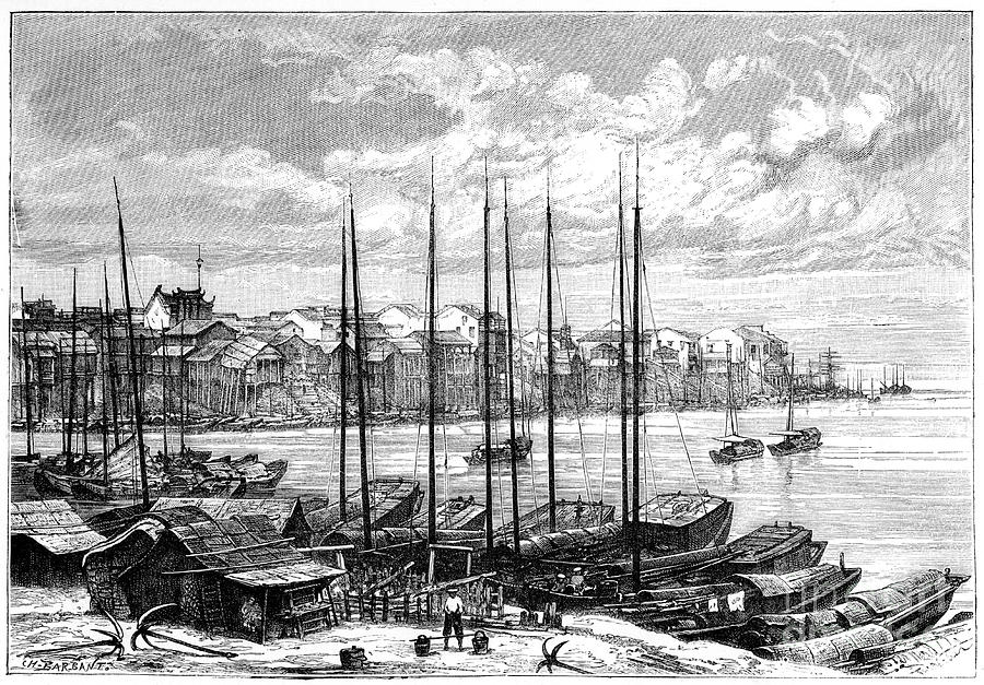 Wuhan, China, 1895.artist Charles Drawing by Print Collector