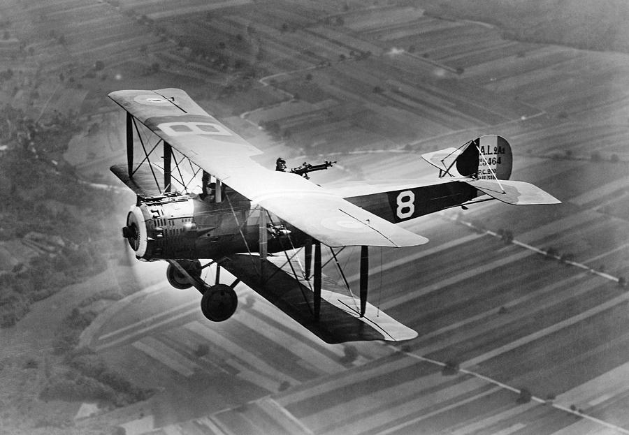 Wwi: French Biplane, 1918 Photograph By United States Army Air Service ...