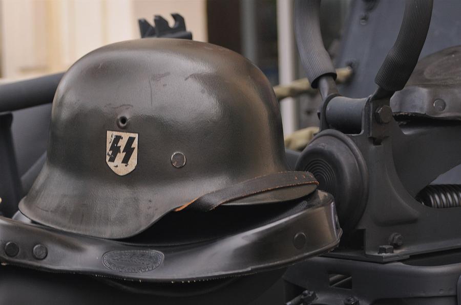 WWII German SS helmet. Photograph by Daniel Ladd