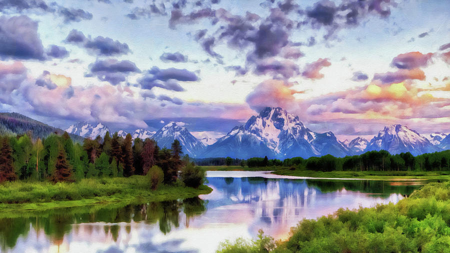 Wyoming, Grand Teton National Park - 01  Painting by AM FineArtPrints
