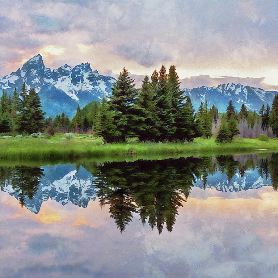 Wyoming, Grand Teton National Park - 02 Painting by AM FineArtPrints