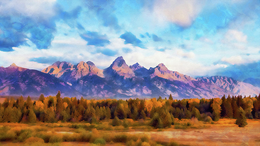 Wyoming, Grand Teton National Park - 03 Painting by AM FineArtPrints