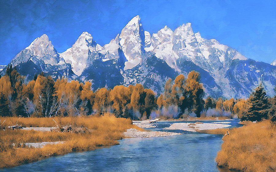 Wyoming, Grand Teton National Park - 05 Painting by AM FineArtPrints
