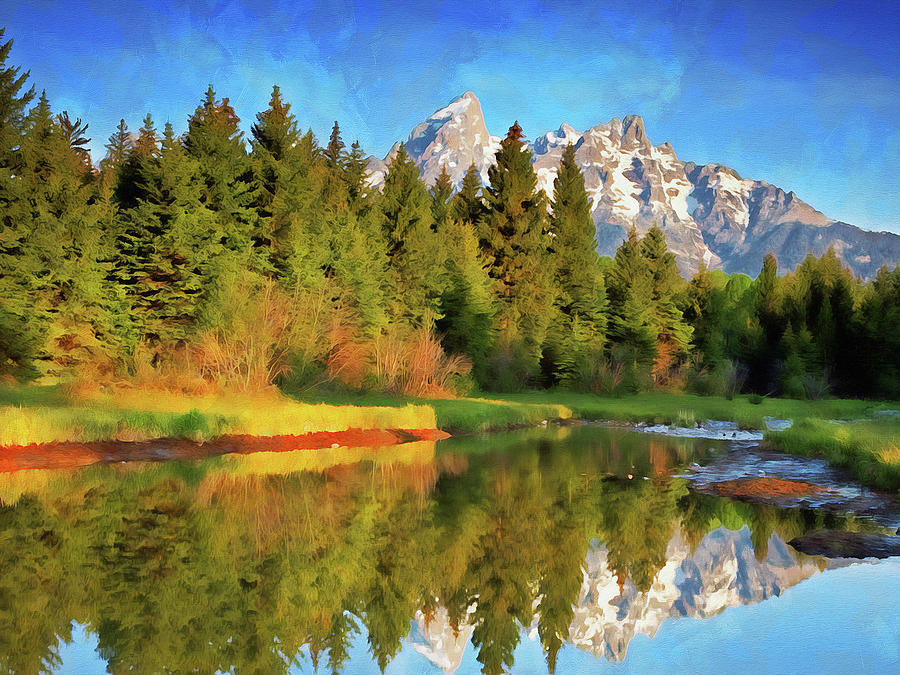 Wyoming, Grand Teton National Park - 08 Painting by AM FineArtPrints
