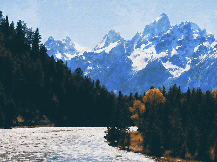 Wyoming, Grand Teton National Park - 09 Painting by AM FineArtPrints