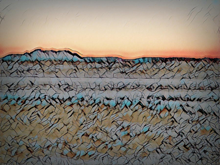 Wyoming Landscape in abstract Digital Art by Cathy Anderson