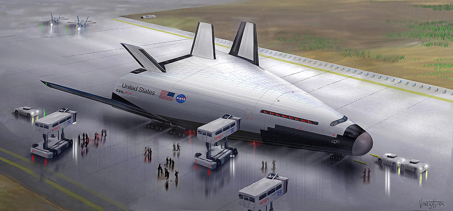 X-33 Phase V - shuttle Digital Art by James Vaughan