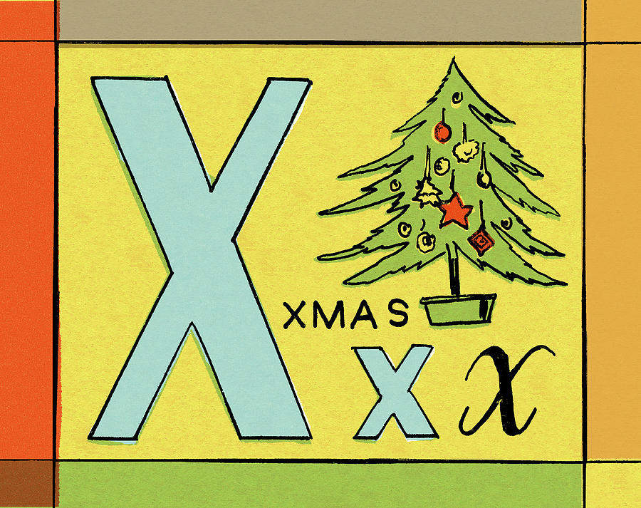Christmas Drawing - X is for Xmas by CSA Images