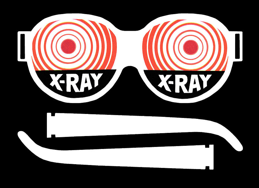 Goggle Drawing - X-ray Glasses by CSA Images