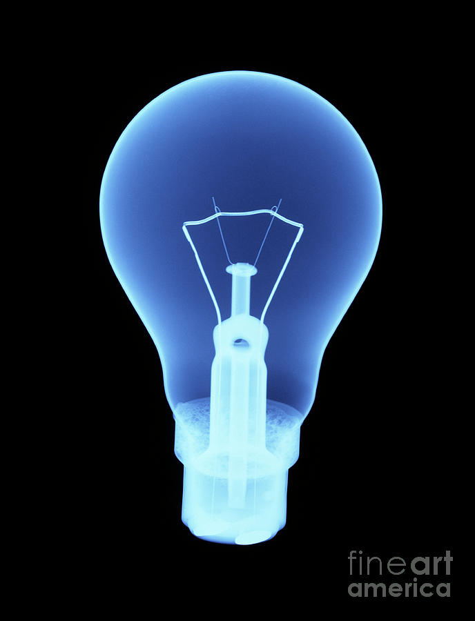 X-ray Of Light Bulb Photograph by D. Roberts/science Photo Library