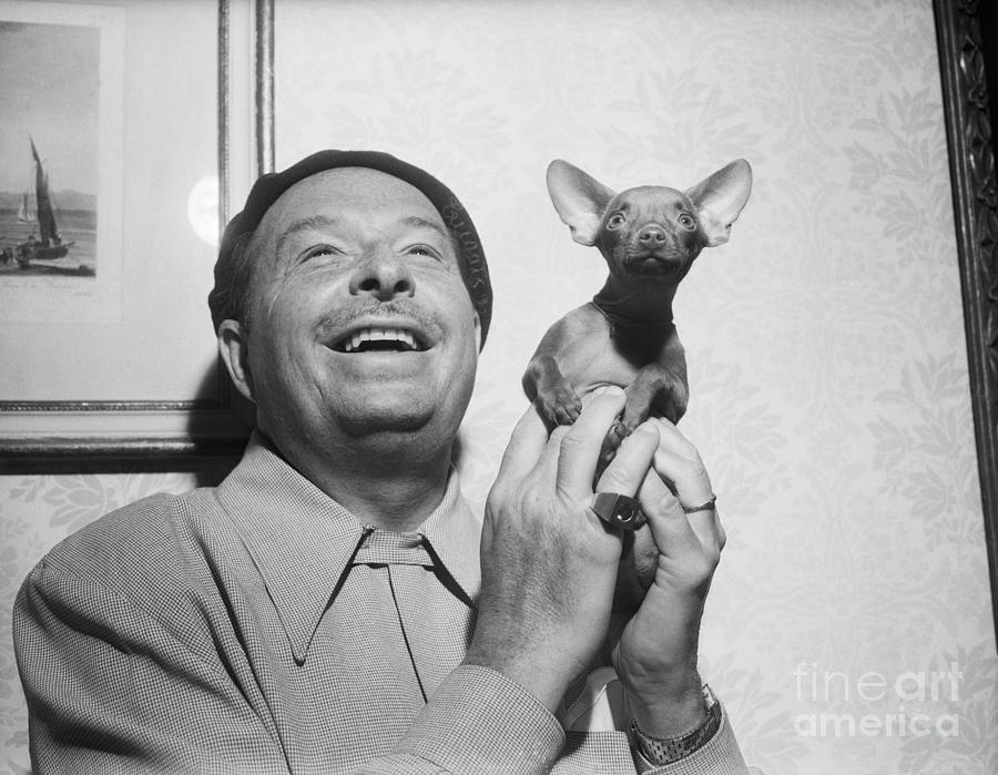 Xavier Cugat With His Dog Poquito Photograph by Bettmann