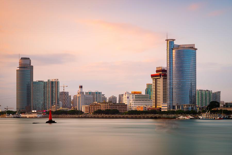 Xiamen, China City Skyline At Twilight Photograph by Sean Pavone - Fine ...